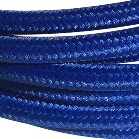 cable manguera forrada rollo color azul royal detalle