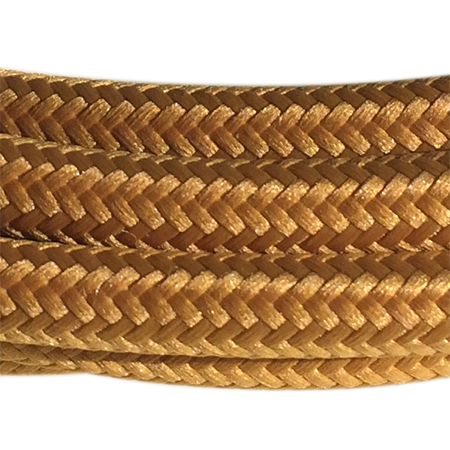 cable manguera forrada rollo color mostaza detalle
