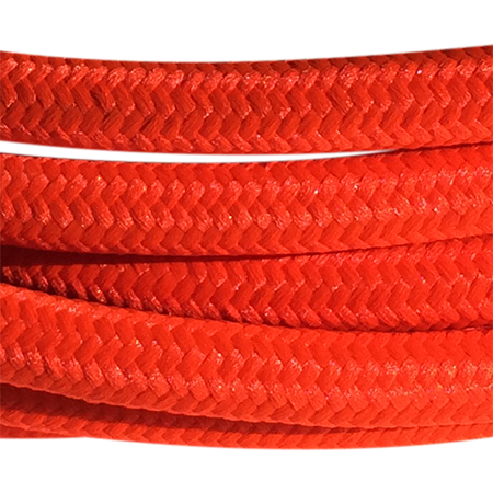cable manguera forrada rollo color naranja fluor detalle