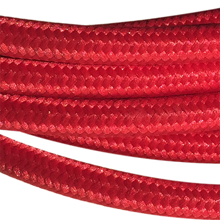 cable manguera forrada rollo color rojo carmin detalle