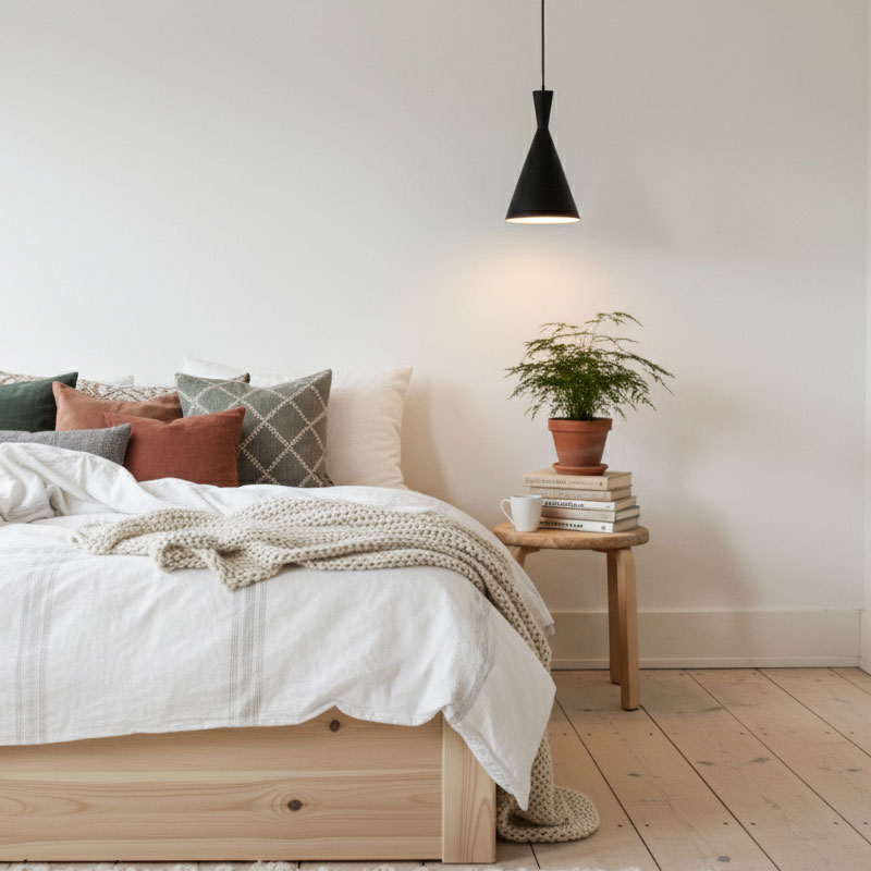 lámpara colgante Diábolo 5 Lámpara Negra cónica colgante cama habitación