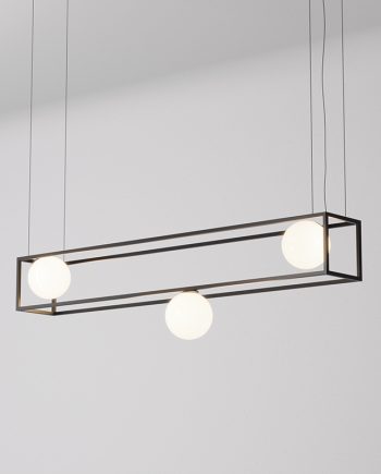 Lampara colgante moderna elegante bolas de cristal portada
