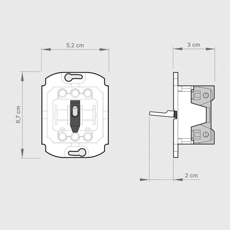 Pack Pulsador | Latón · Aluminio · Negro 6 dimensiones Pack pulsador aluminio