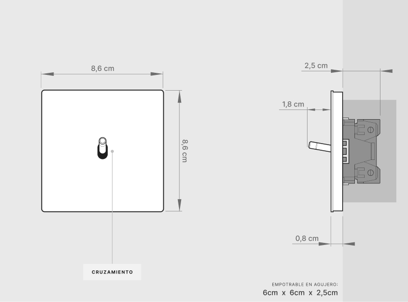 Cruzamiento | Marco individual | Betón 5 Cruzamiento | Marco individual | Betón
