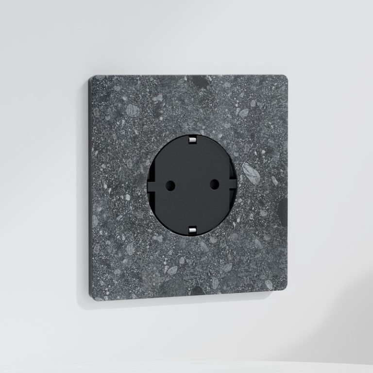 Enchufe schuko | Marco individual | Betón