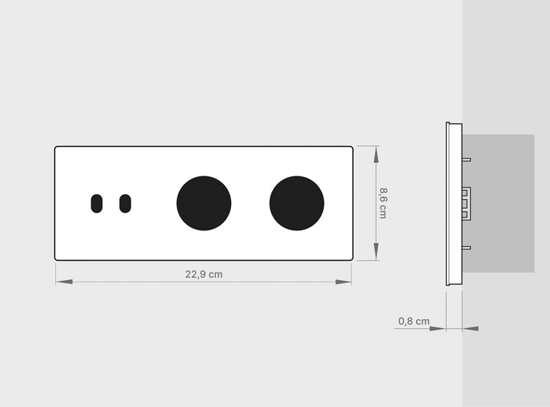 Tapa Ag x2 + Schuko x2 | Marco triple | Acabado Personalizado 6 Tapa Ag x2 + Schuko x2 | Marco triple | Acabado Personalizado - Imagen 6