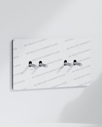 Conmutador x4 | Marco doble | Placa no Incluida