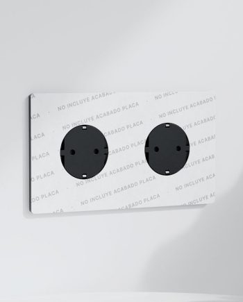 Enchufe schuko doble | Marco doble | Placa no Incluida
