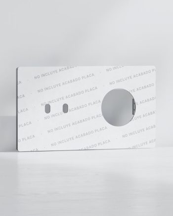 Tapa Ag x2 + Schuko | Marco doble | Placa no Incluida