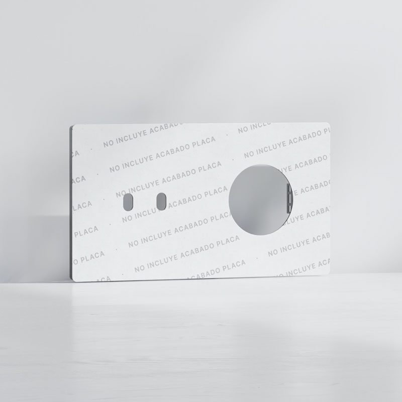 Tapa Ag x2 + Schuko | Marco doble | Acabado Personalizado