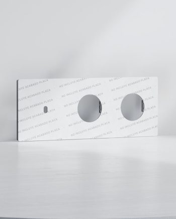 Tapa Ag + Schuko x2 | Marco triple | Placa no Incluida
