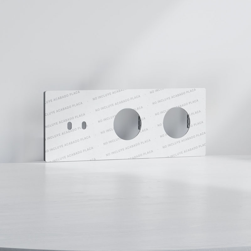 Tapa Ag x2 + Schuko x2 | Marco triple | Acabado Personalizado