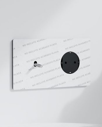 Conmutador x1 + Schuko | Marco doble | Placa no Incluida
