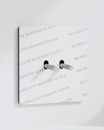 Conmutador x2 | Marco individual | Placa no Incluida