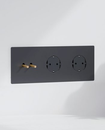 Doble Interruptor y Schuko Doble