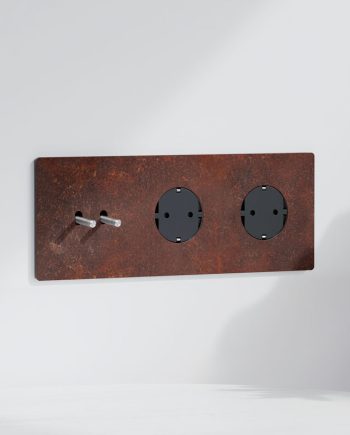 Doble Interruptor y Schuko Doble